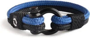 Mens Rope Bracelet - Stainless Steel Black Shackle, Extremely Durable and Scratch Resistant Waterproof Paracord, Handmade, Nautical Wristband for Men