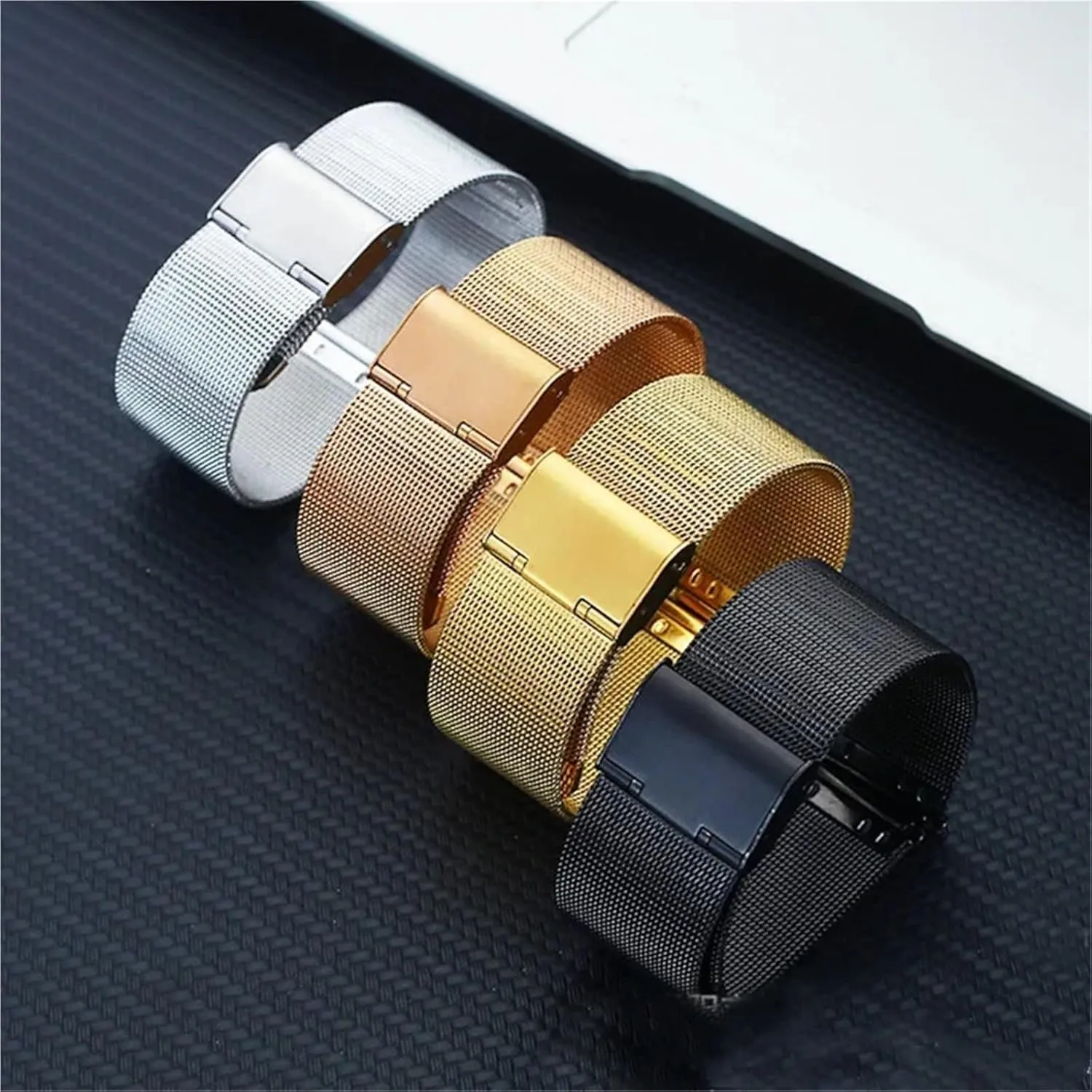 Mesh Stainless Steel Watch Strap 18 20 22mm Bracelet Metal Quick Release Men Women Universal Band
