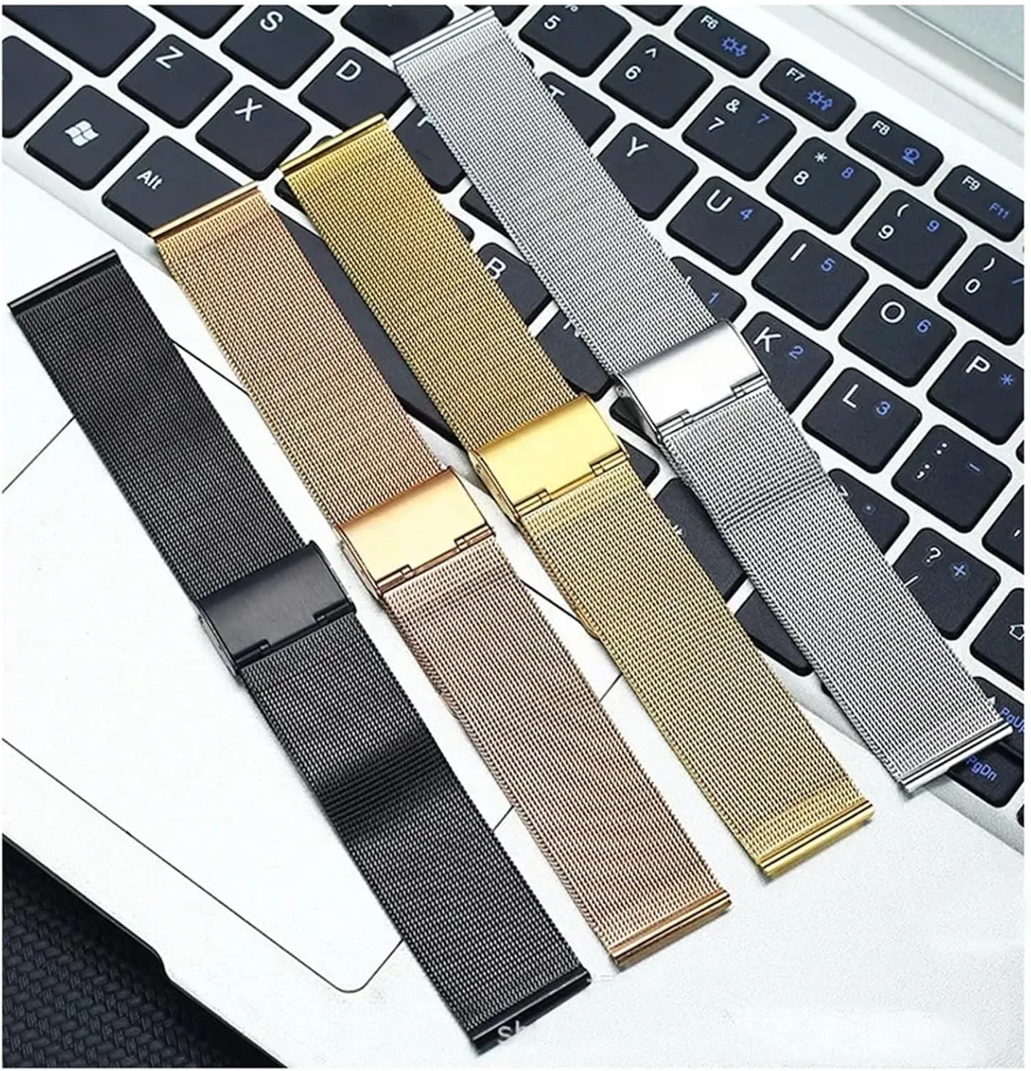 Mesh Stainless Steel Watch Strap 18 20 22mm Bracelet Metal Quick Release Men Women Universal Band