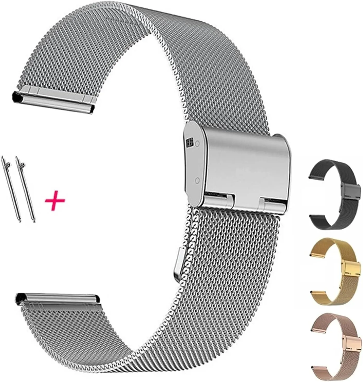 Mesh Stainless Steel Watch Strap 18 20 22mm Bracelet Metal Quick Release Men Women Universal Band