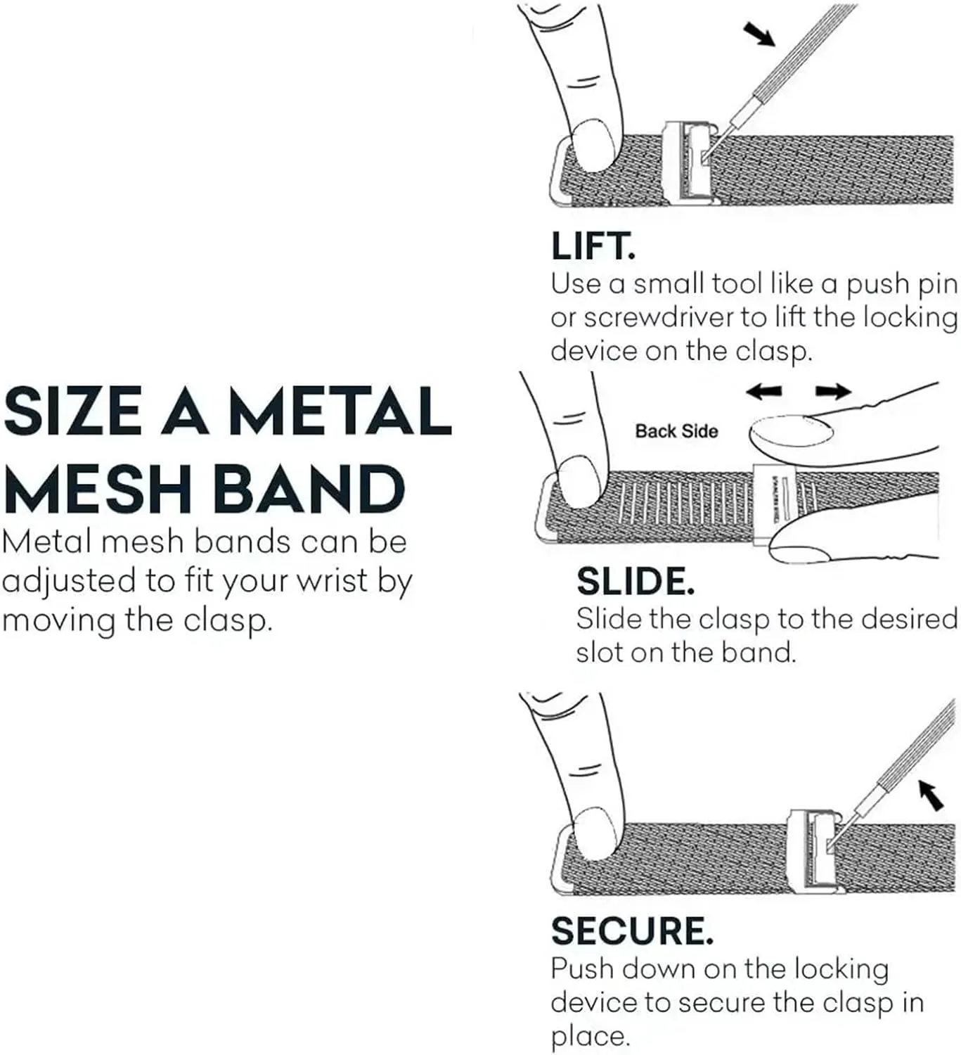 Mesh Stainless Steel Watch Strap 18 20 22mm Bracelet Metal Quick Release Men Women Universal Band