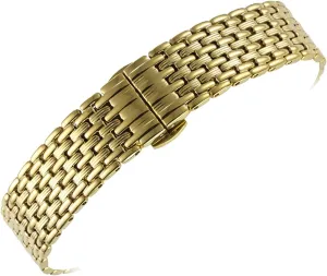 Metal Replacement Band,Watch Straps, Strap Butterfly Buckle Strap Solid Stainless Steel Strap 12mm14mm16mm18mm20mm22mm Strap Accessories Bracelet (Band Color : Gold, Band Width: 12mm) ( Color : Gold ,