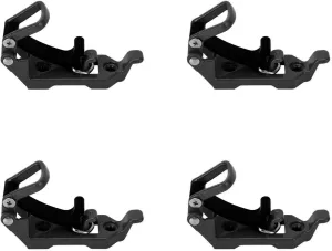 Metal Rubber Clamp Holder, Heavy Duty Multipurpose 4 Sets Roof Rack Shovel Holder Firmly Fixed for Boat Tools (Black)