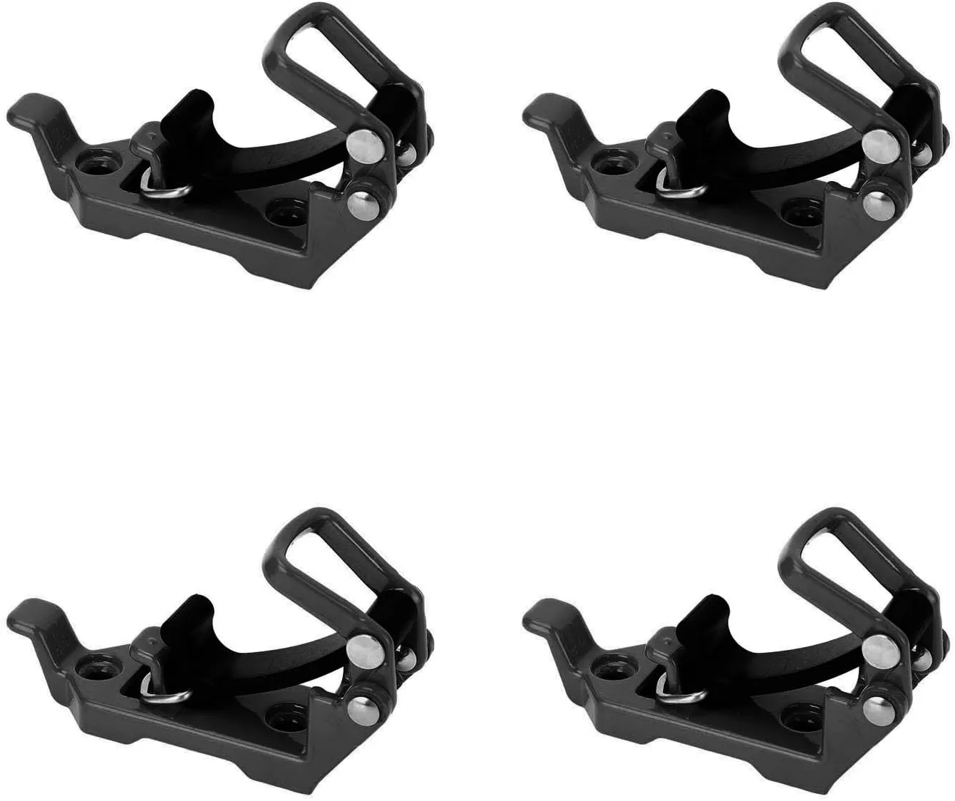 Metal Rubber Clamp Mount, Multipurpose Zinc Alloy Robust Firmly Fixed Roof Rack Shovel Mount High Weight Bearing Heavy Duty for Roof Rack Boats Tool (Black)