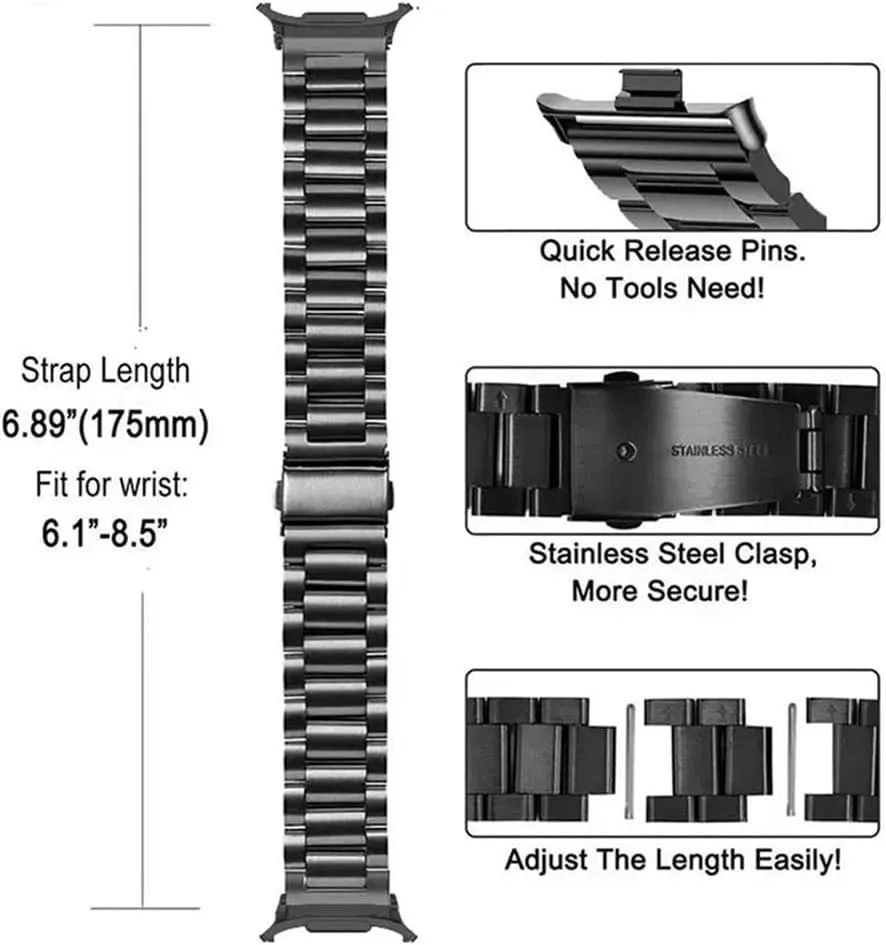 Metal Strap Fit for Samsung Galaxy Watch Ultra 47mm Business Stainless steel Wristband Bracelet Accessories