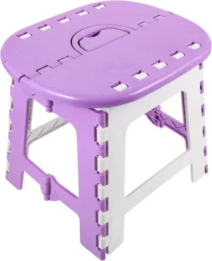 Milisten Portable Folding Camping Stool, Convenient Beach Stool, Collapsible Camp Stool Outdoor Footstool, Portable Folding Chair Multi-Function Fishing Stool Camping Supply, Purple
