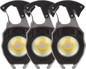 Mini Flashlight 3 Pack, Rechargeable Keychain Flashlight with 3 Light Modes, 1000lumens Bright EDC Flashlight Keychain Light with Magnet Base, Portable Pocket Flashlight for Camping Walking