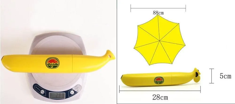 Mini Folding Umbrella - Compact Travel Banana Umbrella