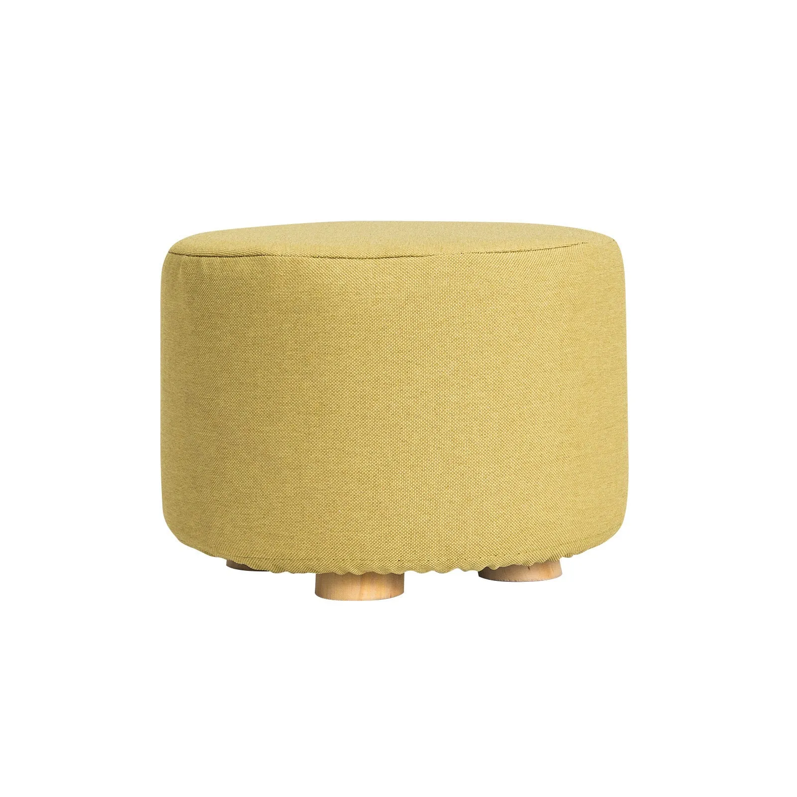 Mini Ottoman Pouffe Foot Stool - Mustard Yellow