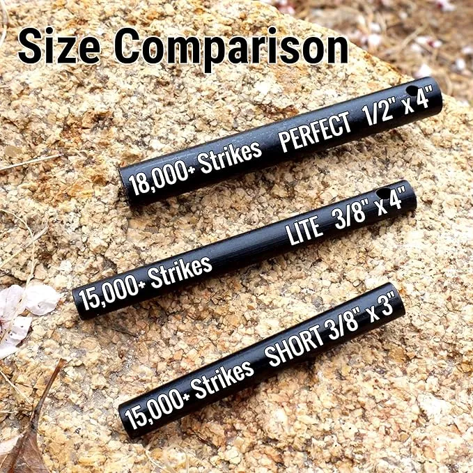 Mini Small Short Ferro Rods Ferrocerium Rod Magnesium Flint and Steel for Kids Boy Scout to Start A Fire in Camping Survival Bushcraft Emergency Training Teaching