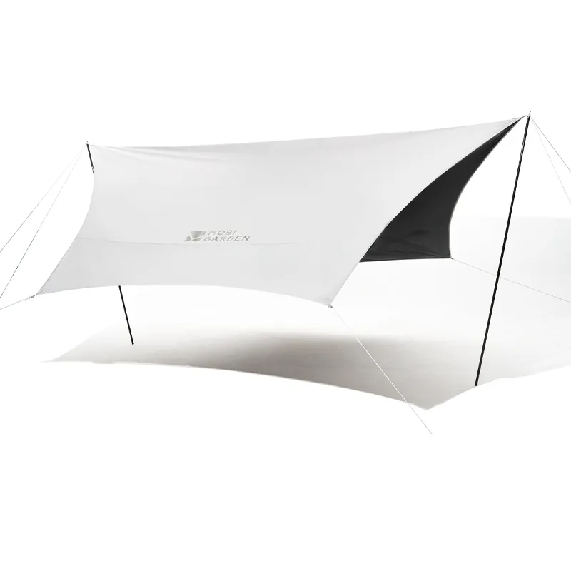 Mobi Garden Jun Ting 440 Black Coating 4-6 person Tarp - White