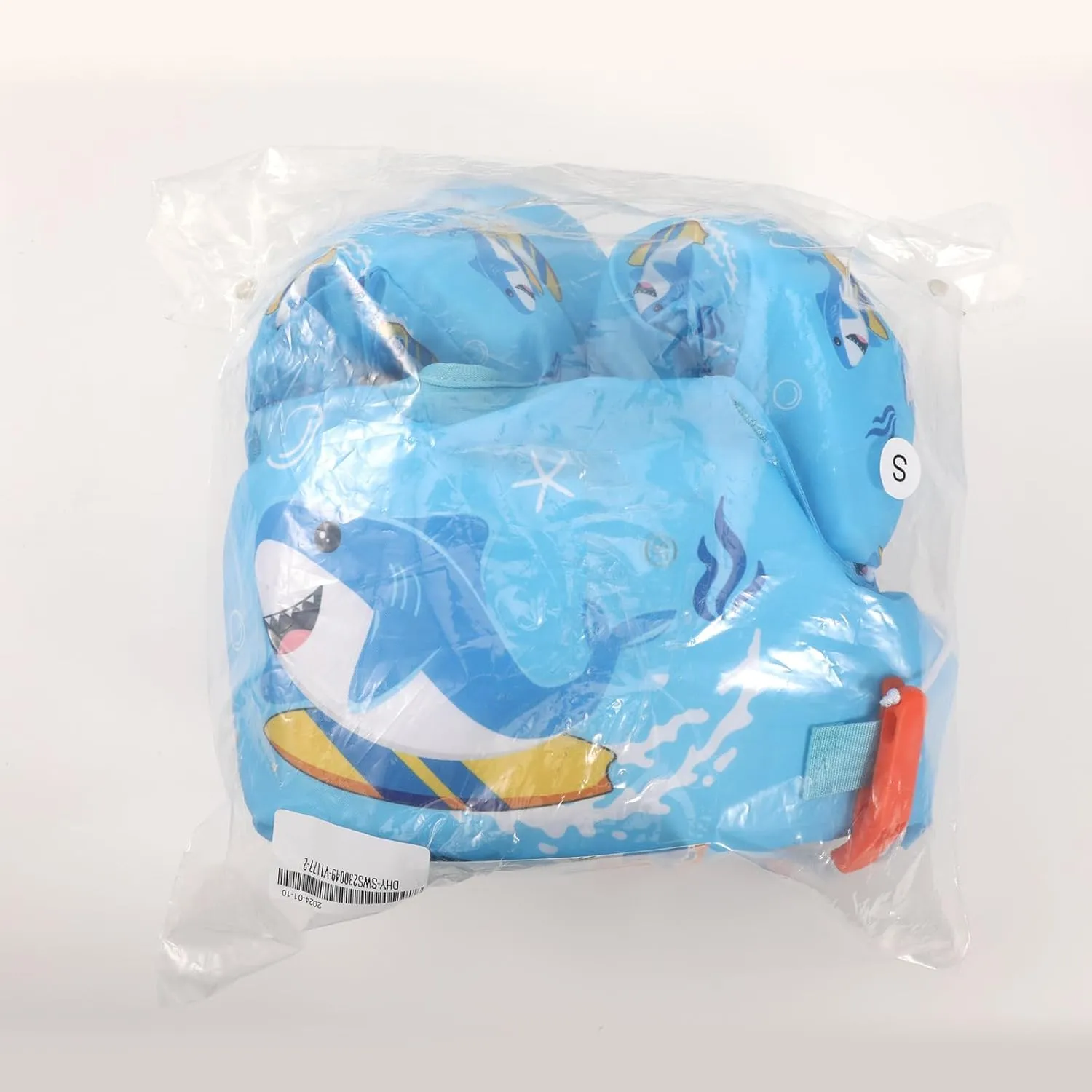 MoKo Toddler Swim Vest for Kids, Swim Arm Floaties 13-70lbs Cartoon Swimming Water Wings Pool Float Vests Sleeves Shoulder Straps Arm Band for Children Learn to Swim