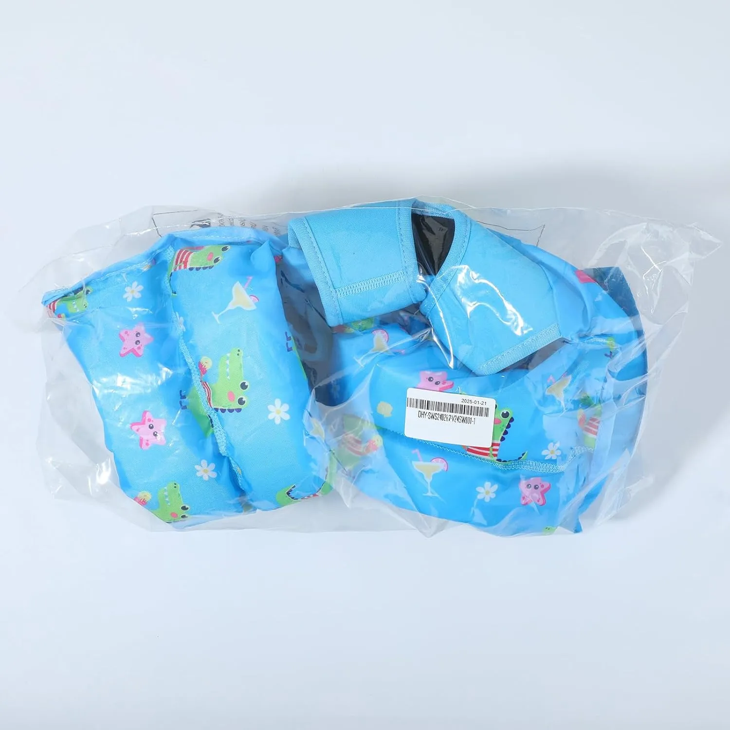 MoKo Toddler Swim Vest for Kids, Swim Arm Floaties 13-70lbs Cartoon Swimming Water Wings Pool Float Vests Sleeves Shoulder Straps Arm Band for Children Learn to Swim