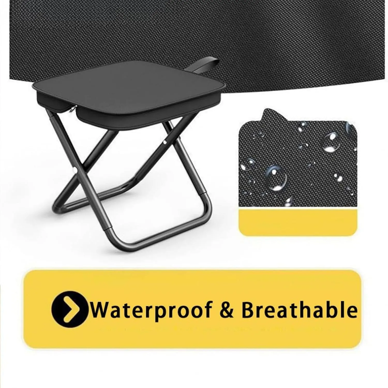 Mountaineering and Hiking Portable Stool, Folding Camping Stool with Lightweight Design, Collapsible Travel Stool for Fishing and Backpacking (1, Beige)