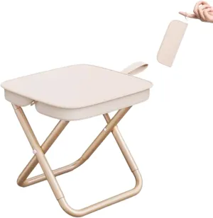 Mountaineering and Hiking Portable Stool– Supports Up to 265 Lbs, Durable Camping Stool, Outdoor Zipper Pack Folding Chair for Travel and Fishing (Pen Bag - Khaki, Large)