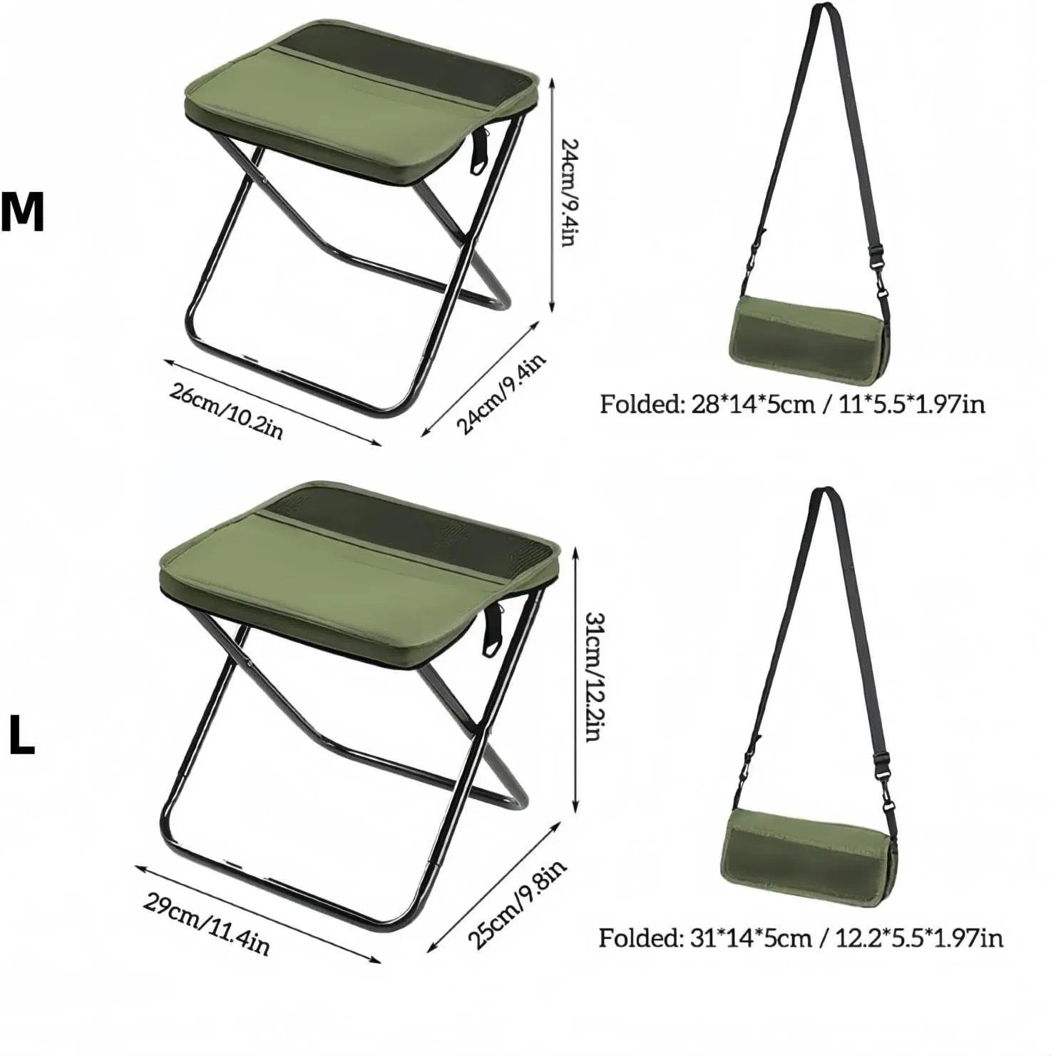 Mountaineering and Hiking Portable Stool,Foldable Backpack Stool with Adjustable Shoulder Strap,12in Camping Stool for Camping,Fishing,Hiking Or Outdoor Barbecue(Brown,Medium)