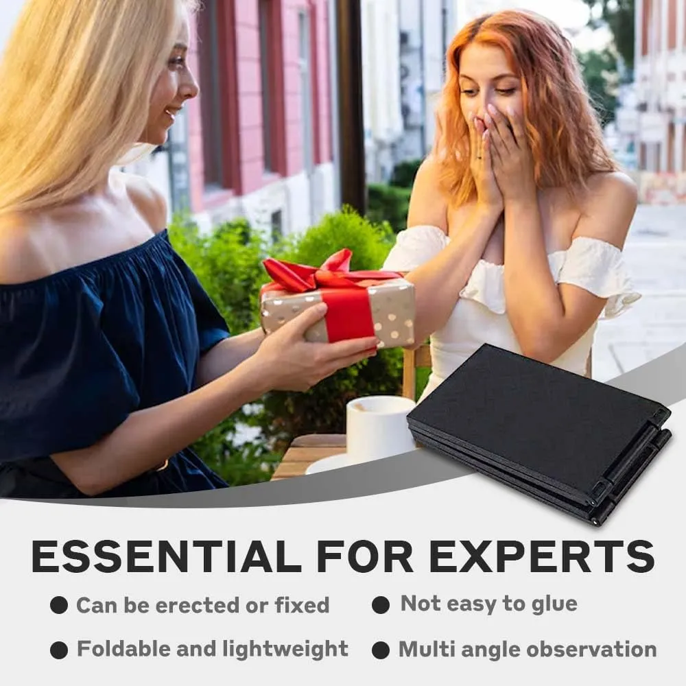 Multi Angle Folding Mirror for Self Haircutting - Head Back View Available, 2025 New Foldable Makeup Mirror for Hair Cutting Styling Grooming Vehicle Maintenance (2 PCS)