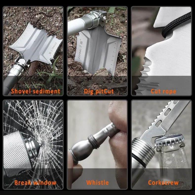 Multi-Functional Camping Shovel for Outdoor Adventure - Compact, Portable Armory Tool