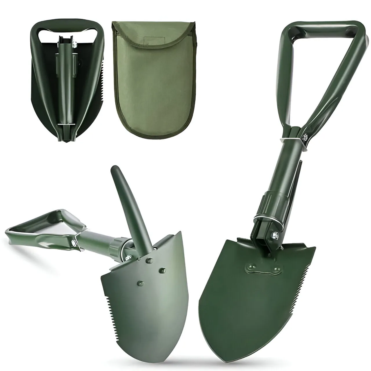 Multi-functional Three Folding Shovel For Outdoor Camping