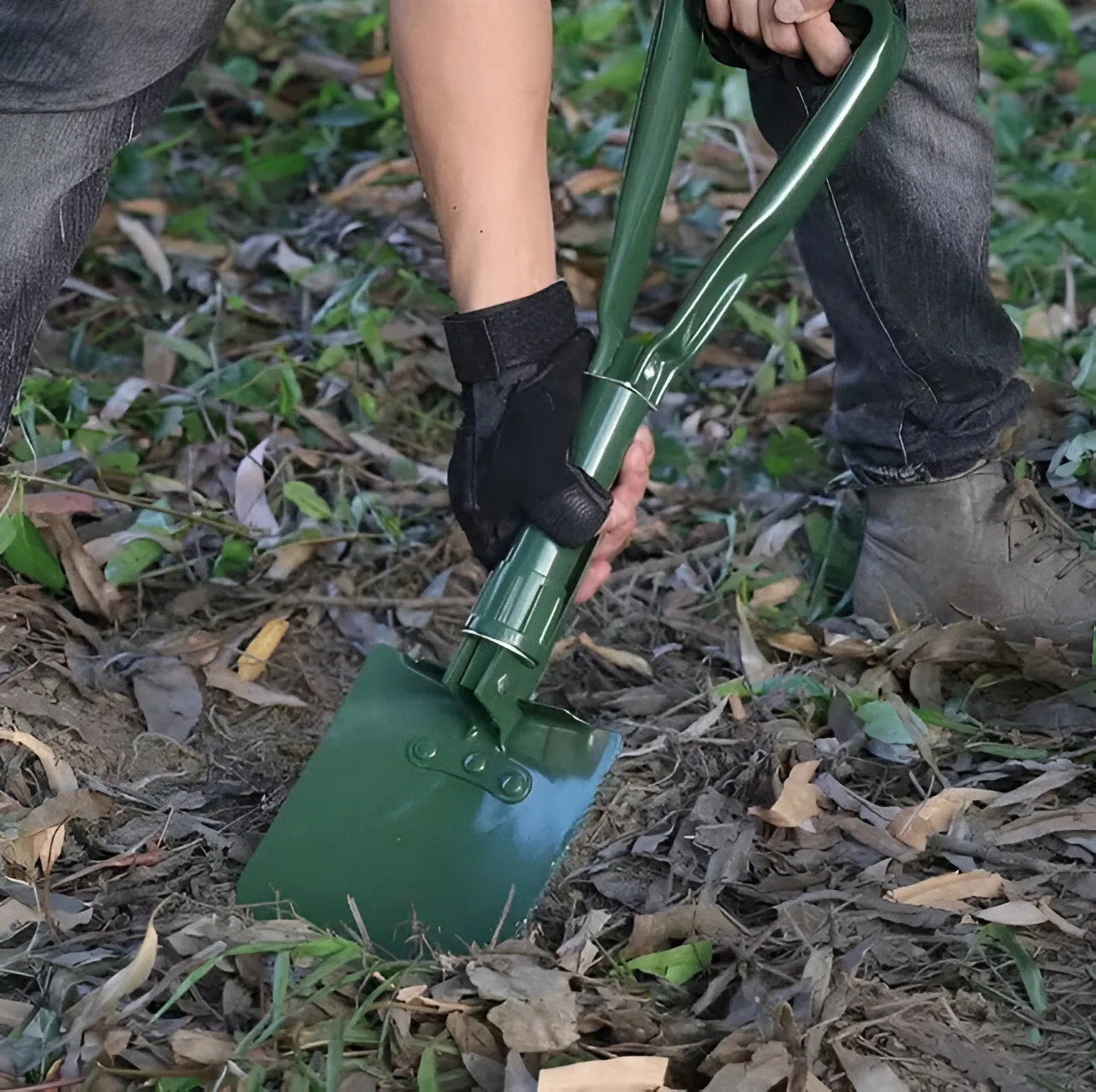 Multi-functional Three Folding Shovel For Outdoor Camping
