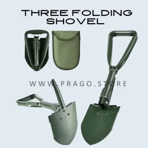 Multi-functional Three Folding Shovel For Outdoor Camping