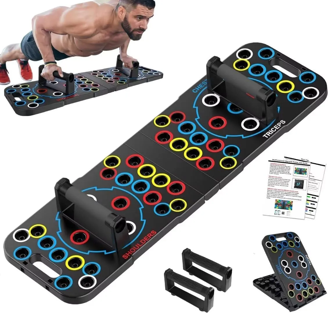 Multi-purpose fitness equipment folding abs training plate push-up stand fitness plate
