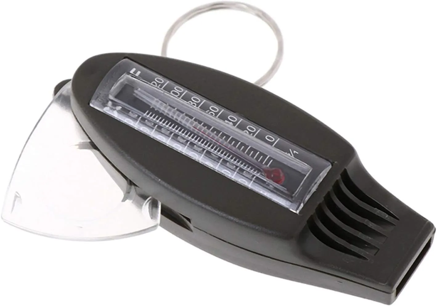 Multifunctional 4 In1 Compass Thermometer Whistle Magnifier for Traveling Camping Hiking Climbing Outdoor Sports
