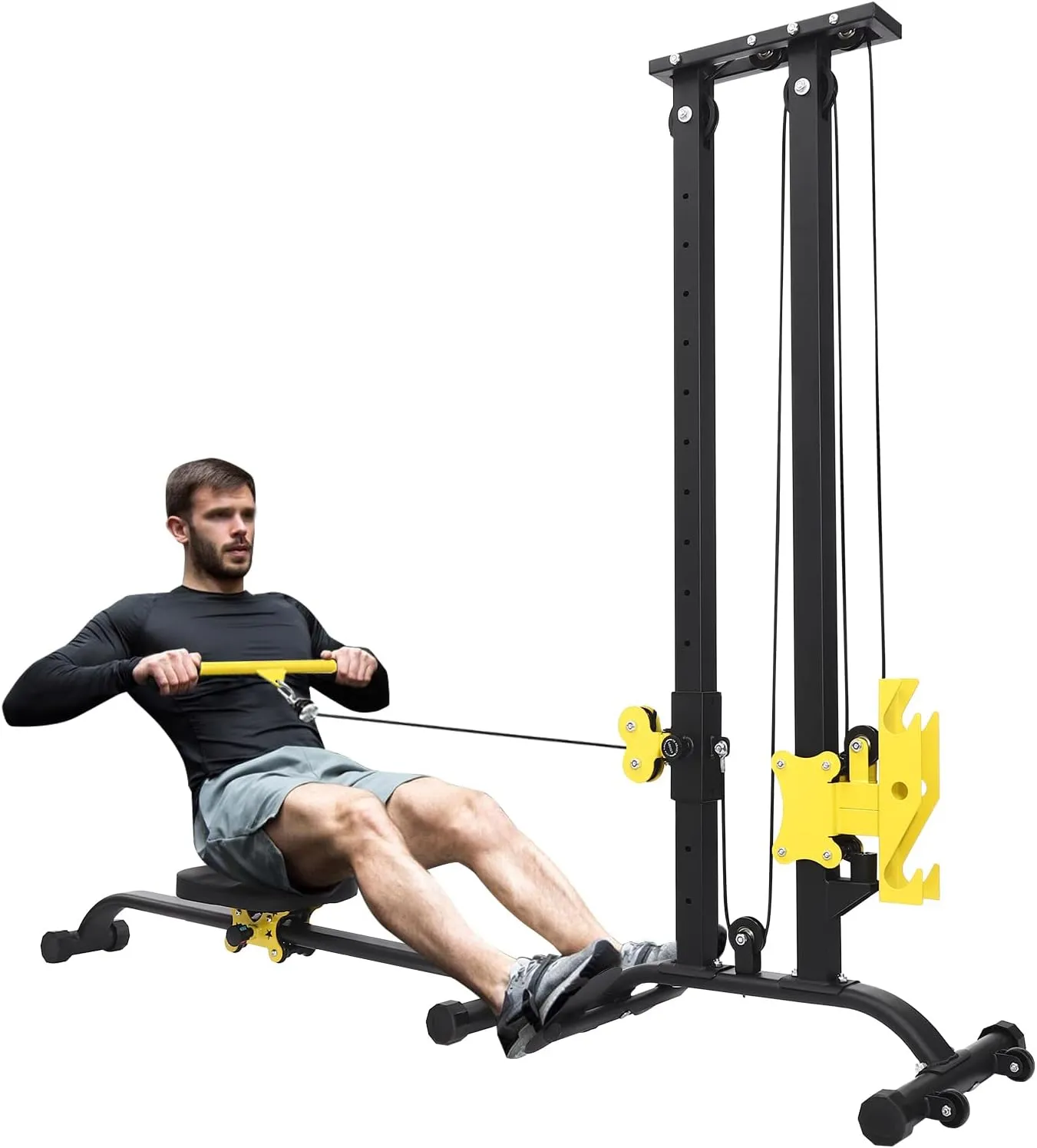 Multifunctional Fitness Rack, Rowing Machine, Heavy Duty Strength Training Fitness Equipment, Home Gym Multi-Function Strength Training Fitness Equipment