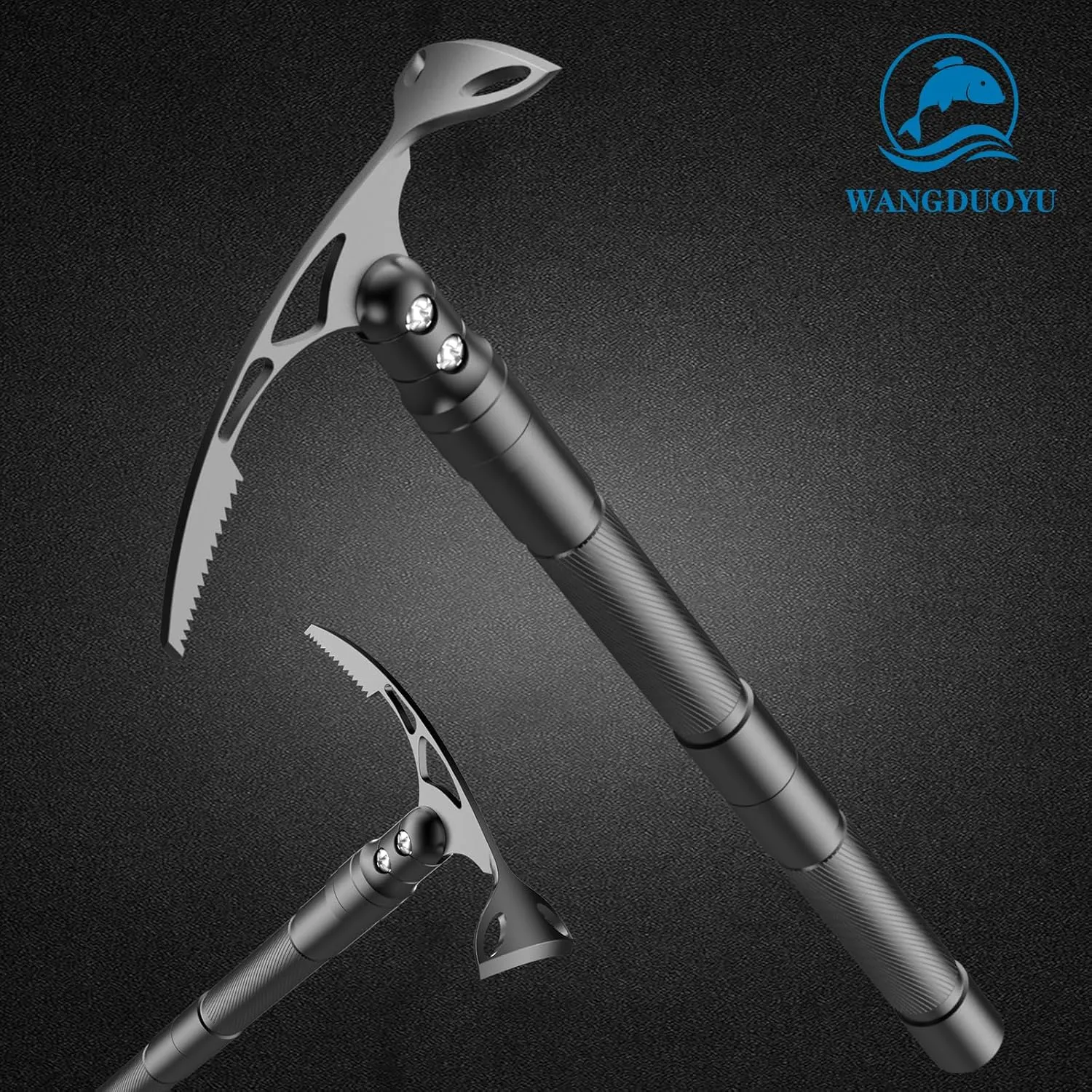 Multifunctional Folding Tactical Shovel Outdoor Survival Shovel Set Carbon Steel Suitable for Outdoor Camping Off-Road Hiking Backpack Emergency (TD14-F5)