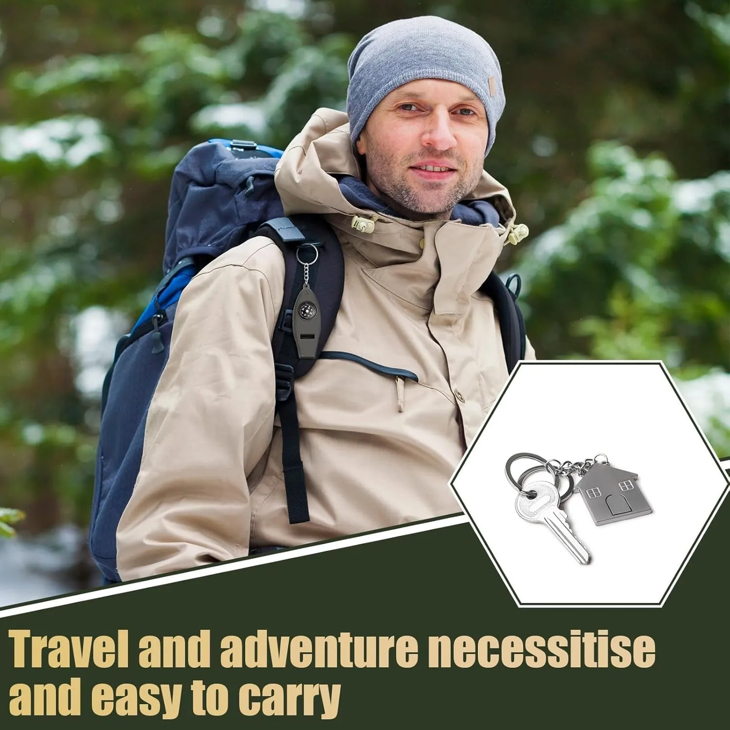 Multifunctional Survival (1 4 Minimalistic Whistle Pc) in Emergency Five-star 1