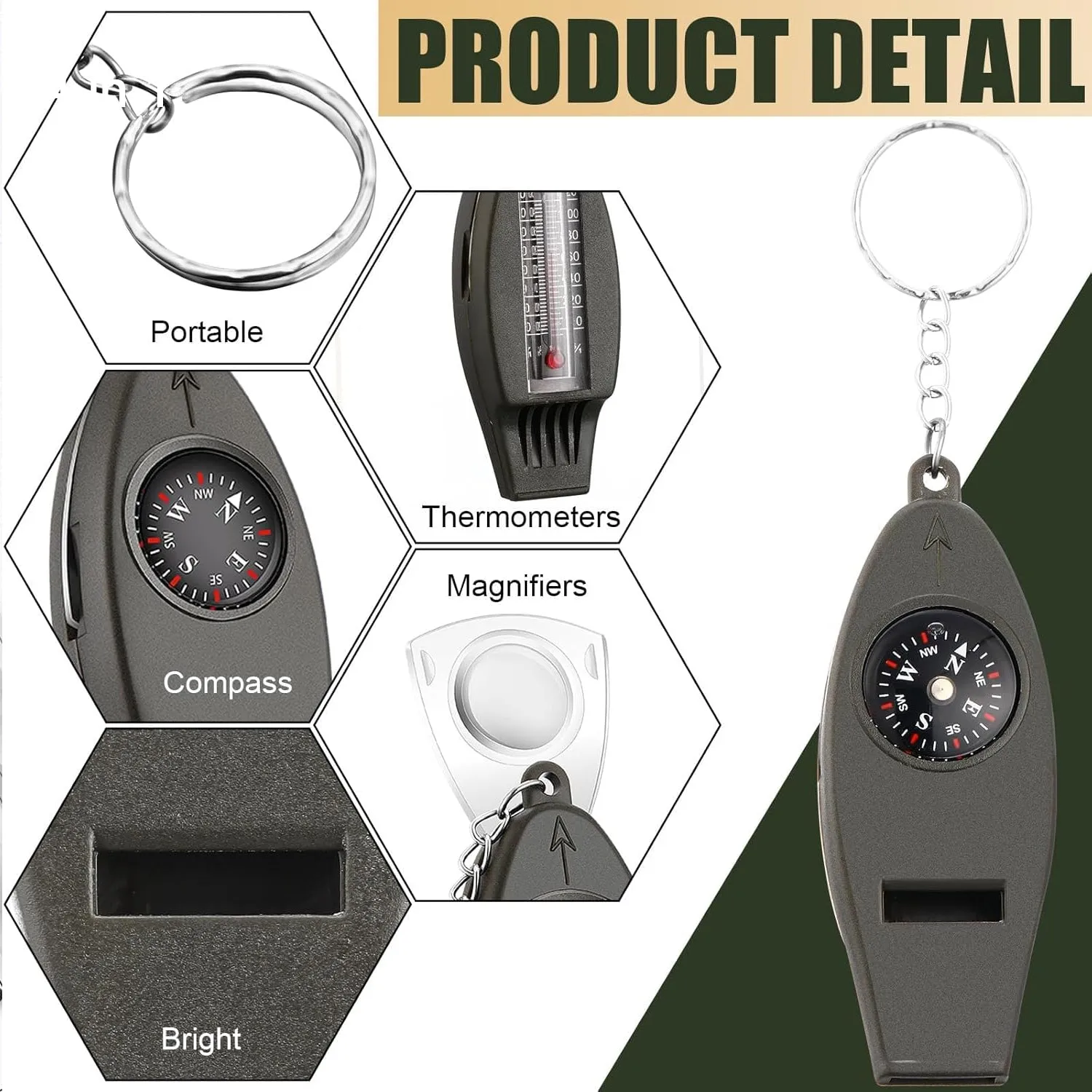 Multifunctional Survival (1 4 Minimalistic Whistle Pc) in Emergency Five-star 1