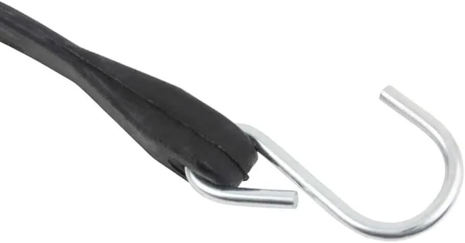 Mytee Products 21" EPDM Tarp Bungee Straps Crimped Hooks -50 Pack