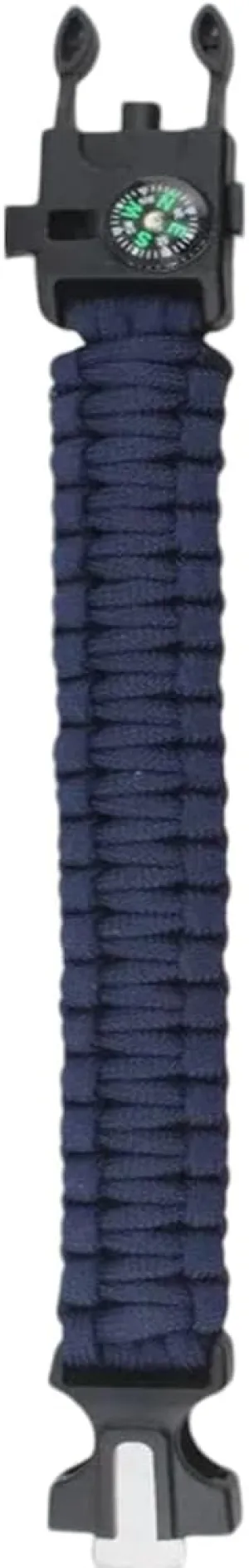 New 2025 4 in 1 Emergency Survival Bracelet for Men Outdoor Parachute Cord Wristband Whistle Paracord No Flintstones Jewelry Fashion Accessories Creative Gift