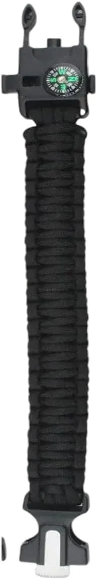 New 2025 4 in 1 Emergency Survival Bracelet for Men Outdoor Parachute Cord Wristband Whistle Paracord No Flintstones Jewelry Fashion Accessories Creative Gift