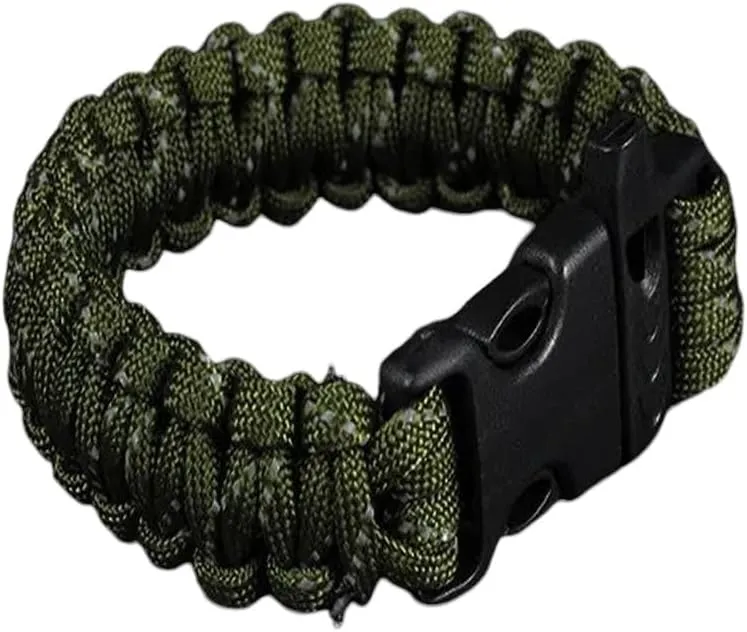 New 2026 Unisex 24.5Cm Nine Core Reflective Paracord Escape Emergency Glowing Plaited Rope Survival Saving Bracelet With Whistle Tools You Accessories Trendy Best For Gift Women And Men