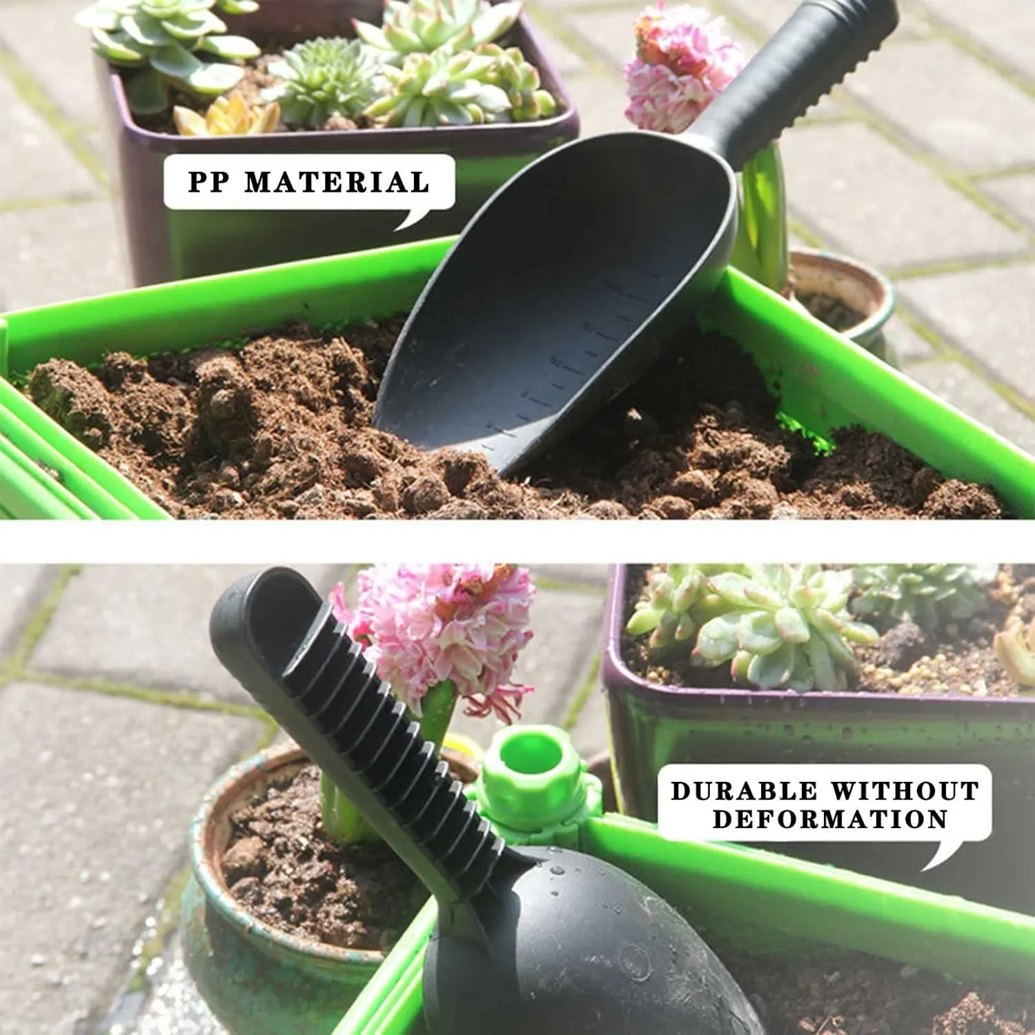 Nextool Plastic Garden Shovel - Multi-purpose, Green, Ergonomic Grip - Perfect for Digging, Weeding, Planting & Bonsai Care