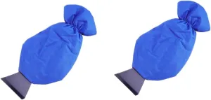 NOLITOY 2pcs Snow Scraper Gloves Handheld Cleaning Tool for Shovel Keeps Hands Warm Ice from Windshield for Cold Weather