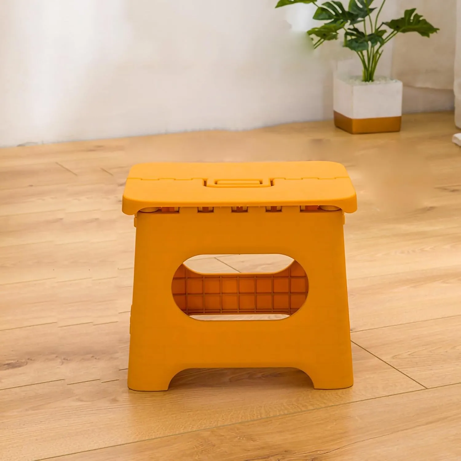 Non Slip Folding Step Stool with Handle, Portable Collapsible Plastic Foot Stool Compact Outdoor Folding Stools for Kids and Adults(#2)