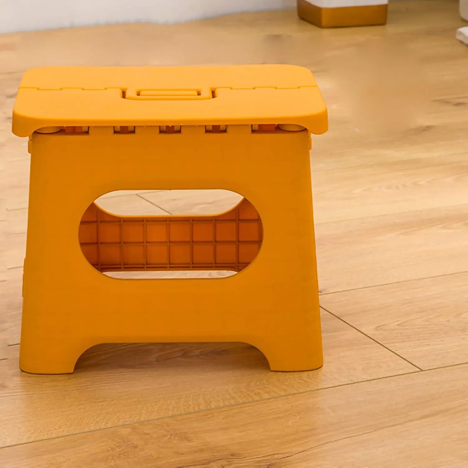 Non Slip Folding Step Stool with Handle, Portable Collapsible Plastic Foot Stool Compact Outdoor Folding Stools for Kids and Adults(#2)