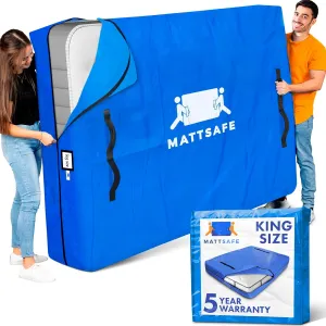 Nordic Elk Mattress Bags for Moving and Storage (King) Heavy Duty Moving Supplies, 8 Sturdy Handles, Strong Zipper, Mattress Cover Bed Bags, Storage Cover Essentials Packing Protector