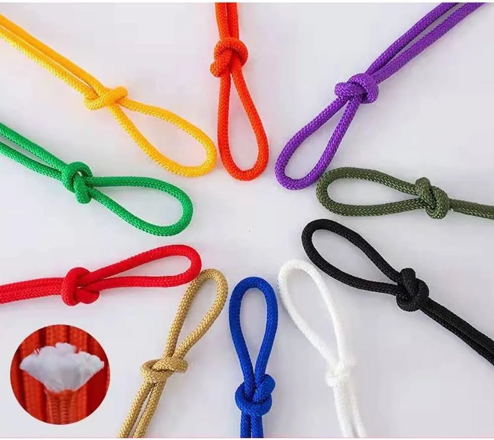 Nylon Rope,Ropes for Exercise Climbing,Paracord 550,Camping Rope Strap,Braided Rope 6mm/8mm/4mm/10mm Thick，50m Long,Rope Leash,Rope Swing Set,Clothesline Rope Outdoor