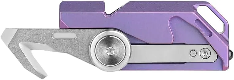 OKNIFE Emergency Whistle with Knife (Ti Purple)