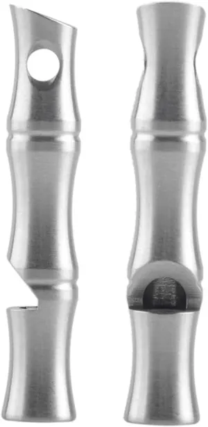 ONURTH Whistles, 2PC Outdoor Camping Lightweight High-Decibel Stainless Steel Whistle with Chain Survival Emergency Cheerleader Whistle