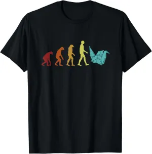 Origami Evolution Folding Owl Paper Crane Master Origami T-Shirt