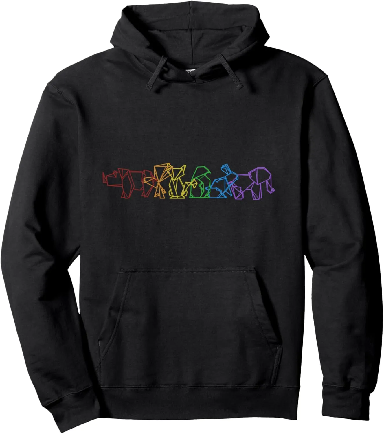 Origami LGBT Rainbow Paper Crane Folding Owl Master Origami Pullover Hoodie