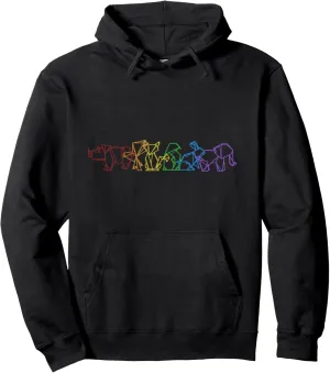 Origami LGBT Rainbow Paper Crane Folding Owl Master Origami Pullover Hoodie