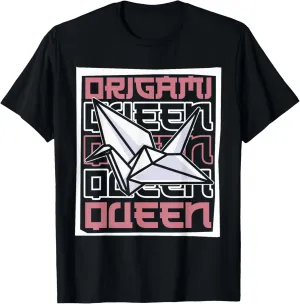 Origami Queen Folding Owl Paper Crane Master Origami T-Shirt