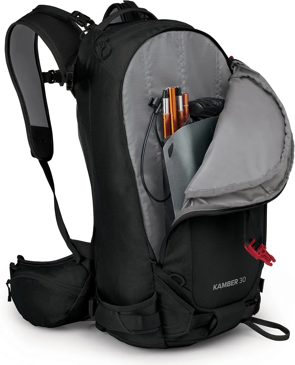 Osprey Kamber 30L Men's Backcountry Ski and Snowboard Backpack, Black