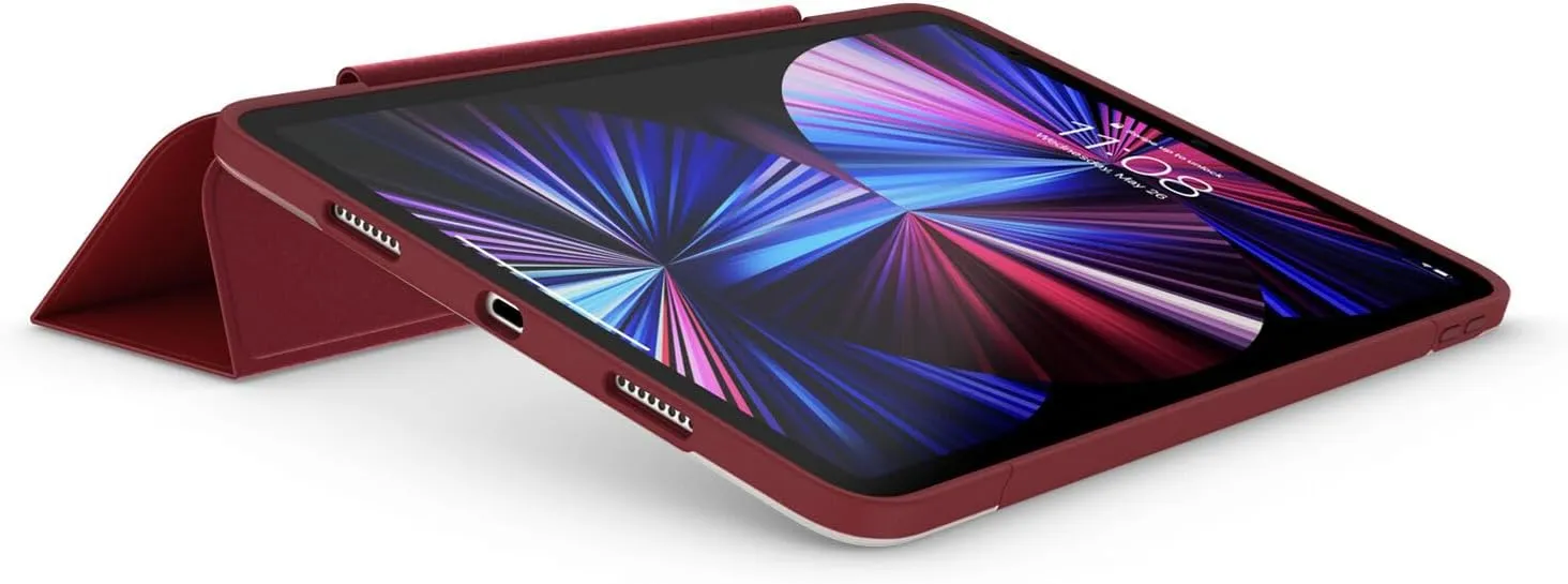 OtterBox - Symmetry Series 360 Elite Case for 11" iPad Pro 1st/2nd/3rd/4th/5th/6th Gen - Scratch-Resistant Tablet Case with Folio and Apple Pencil Holder (Harvard Red)