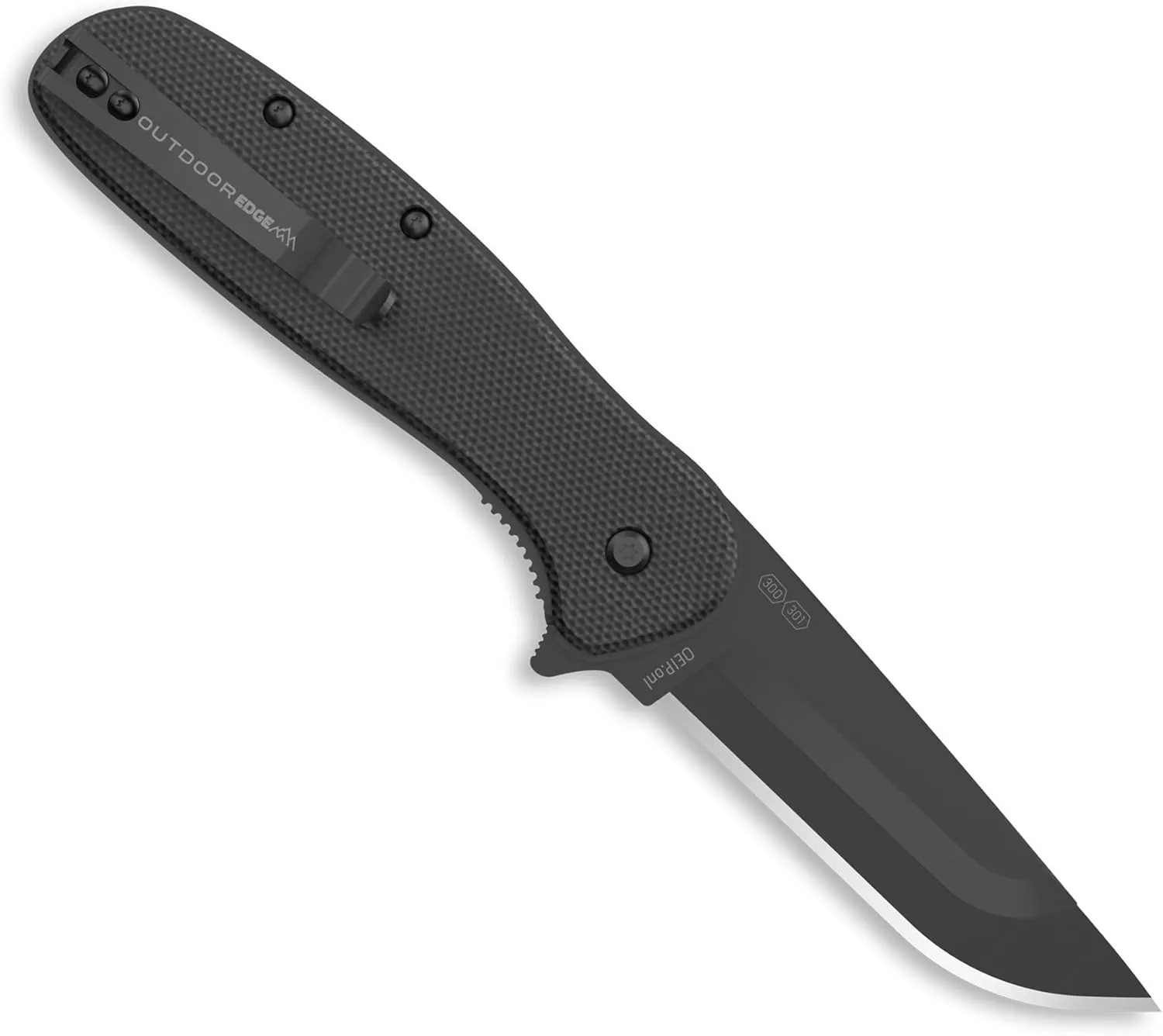 OUTDOOR EDGE RAZOR VX2 | Replaceable Blade EDC Folding Pocket Knife | 3" Stainless Blade, Black G10 Handle, Reversible Pocket Clip | Outdoor, Camping, Survival, Utility